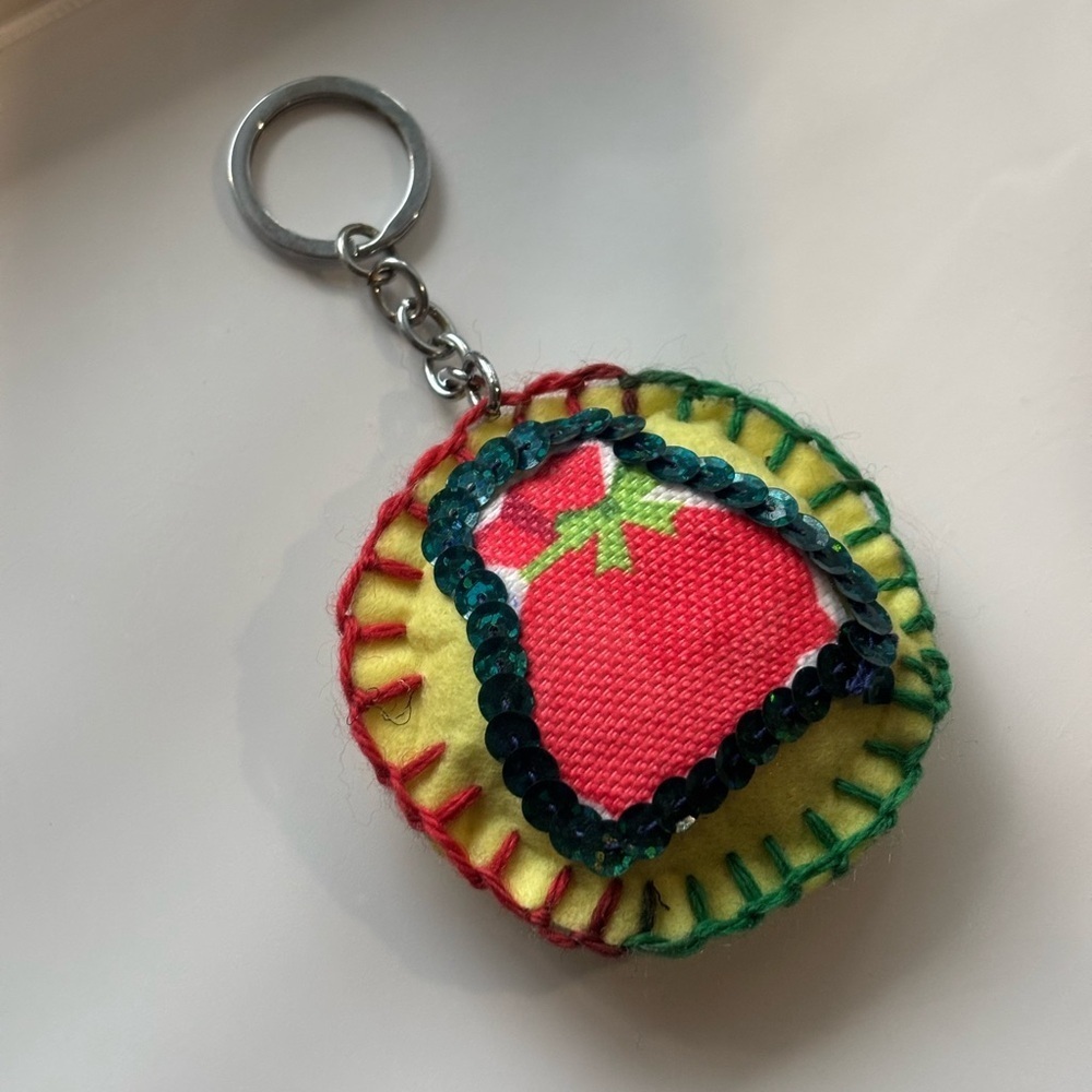 Colorful Keychain with Sequin Detail - Picture 1 of 5